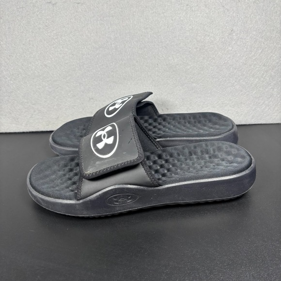 Under Armour Other - Under Armour Ignite Pro 8 Black Memory Foam Slides Mens Size 11 Slip On Shoes